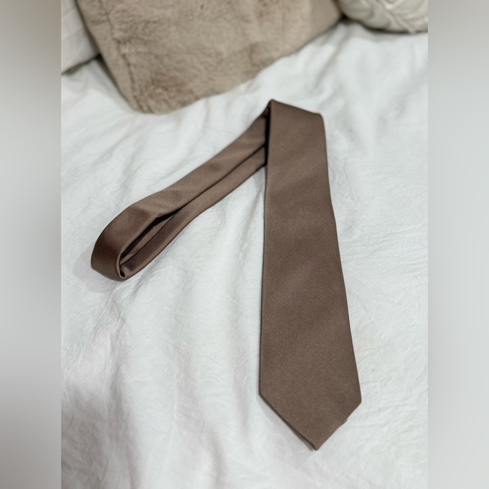The Tie Bar Brown Tie